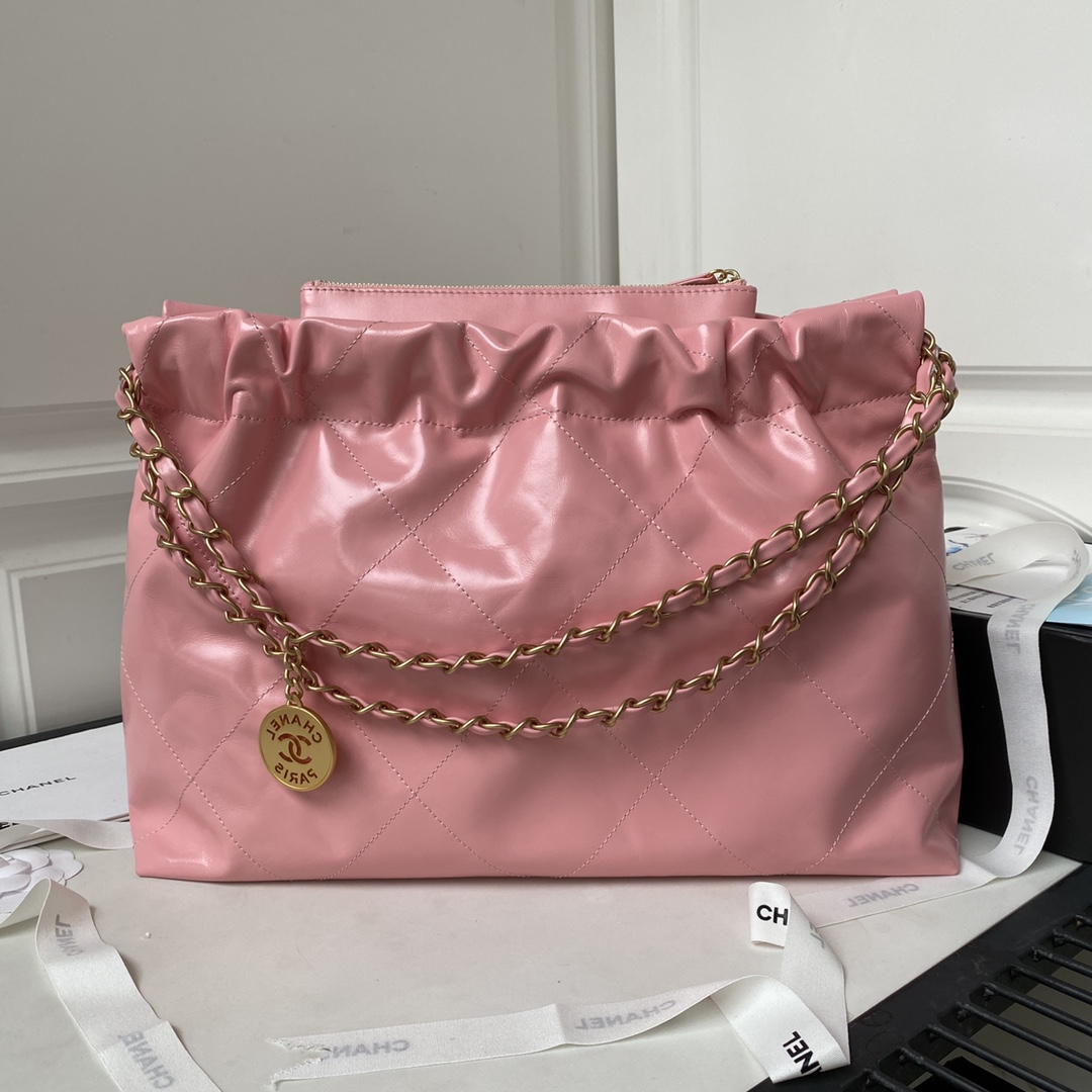 Calfskin Large 22 Handbag Shoulder Bag AS4486 Pink